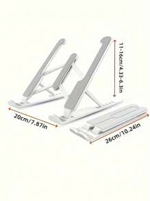 7-Level Adjustable Portable Folding Laptop Stand, 3-Person Cooling Laptop Holder, Carry-On Laptop Stand, Desk Laptop Mount, Laptop Cooling Pad, Laptop Accessories, Christmas, Christmas Gifts, Tablet Support