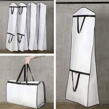 1pc/2pcs Breathable Garment Bag For Wedding Dress, Bridal Gown, Evening Dress, Suit Jacket, Anti-Dust Storage Bag, White Garment Cover For Closet Or Travel, Fits Long Dresses, Transparent Dress Bag Clothing Protective Cover, Dust-Proof Clothing Cover, Wardrobe Protective Cover, Clothing Dust-Proof Cover, Clothing Cover, Long Clothing Cover, To Prevent Dust, Moisture, Insect Pests, Travel Clothing Bag, Portable Clothing Cover, Wrinkles And Quality Degradation, Suitable For Hanging Dresses, Wedding Dresses Or Business Suits. Wedding Dress Storage,Personalized Wedding Favors,Wedding Decor,Groom Dust Cover,Bride,Bridal,Best Man, Bridesmaid