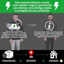 Suéter Masculino Blusa De Frio Lã Tricot Com Bolso e Zíper - Chumbo - Visão 5