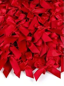 50pcs/Pack Silk Satin Ribbon Bows, Used For Gift Packing Decoration, DIY Hair Clips & Headbands, Gift Baskets, Birthday Packages, Holiday Decorations, Office Decor, Wedding Decor, Bridal Shower Decor, Cake Decorations, Party Supplies, Clothing, Shoes, Bags, Lingerie Accessories, Garment Trims