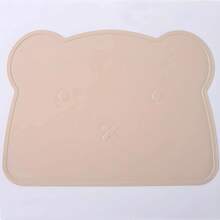 Mantel Individual de oso para niños, mantel individual con aislamiento de silicona, posavasos creativo, mantel individual a prueba de fugas, mantel individual de estilo occidental - Beis - Ver 12