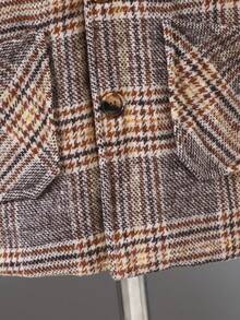 Tween Boys' Casual Fashionable Plaid Beige Jacket