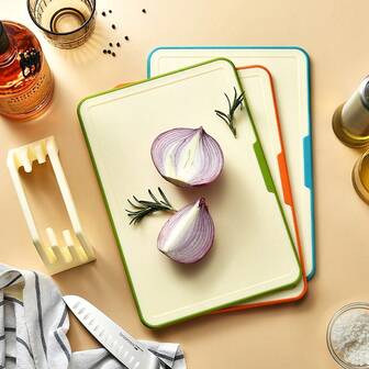 1/3 Pcs ABS Cutting Board, Dual-Sided Classified Chopping Boards For Home Kitchen