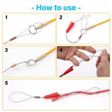 10pcs Yellow Fiberglass Draw Wire, Diameter 4mm, Length 33/45cm, For Wall Laying