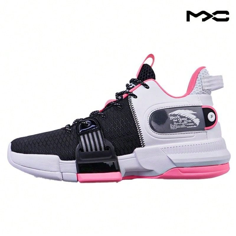 Light Crazy 2 Slip Resistant Durable Mid Top Basketball Shoes Black Pink White Sneakers Men 112141640S-2 - Multicolor - View 1