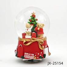 Christmas Crystal Ball Rotating Music Box, Christmas Tree Santa Claus Desktop Decoration For Office Home, Birthday Holiday Anniversary Gifts