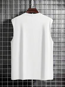 男式落肩健身哑铃印花无袖背心