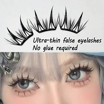 36pcs Thin Deer Eyelashes, Self-Adhesive False Eyelashes, No Glue Needed, C-Curl, Natural Looking, Comfortable Wear, Segmented, Self-Adhesive Strip, Extendable Lashes, Reusable, Beginner Friendly, Daily Use, Student, Birthday Gift, Valentine's Day Gift Lash Clusters,Eye Lash Clusters,Individual Eyelashes,Lashes,Fake Lashes