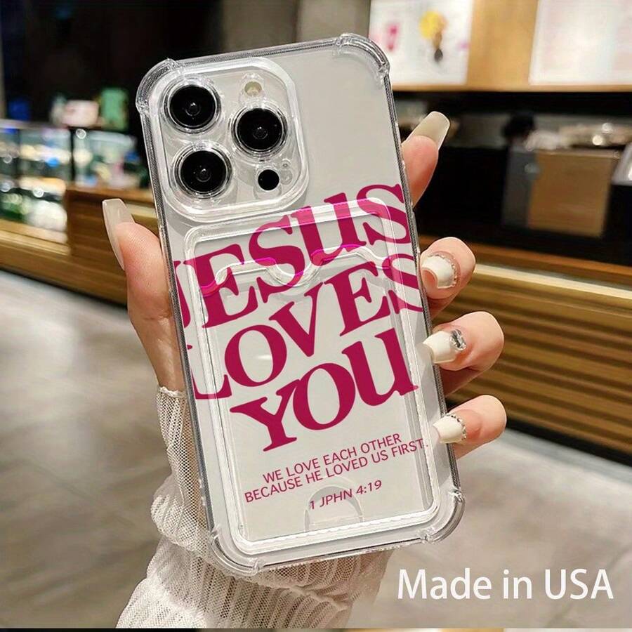 Funda transparente con ranura para tarjeta, compatible con phone 16, 15, 14, 13, 12 y 11 - Colores mixtos 1 - Ver 1