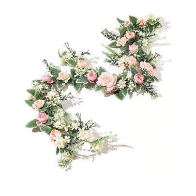1pc 175cm Alice Vine, Silk Cloth, Suitable For Wedding Decoration, Outdoor, Party Decoration, Tabletop Centerpiece, Spring/Summer Decor, Autumn Decor, Artificial Flower, Artificial Plant, Artificial Plant Vine, Halloween Decor, Rose, Daisy