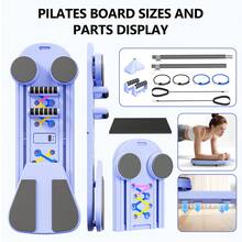 Pilates Reformer Machine, Foldable Pilates Board At Home With Auto Rebound Ab Roller, 6 In1 Multifunctional Abdominal Board Exercise Machine, Full-Body Workout Mini Pilates Board Equipment For Women - Mauve Purple - View 4