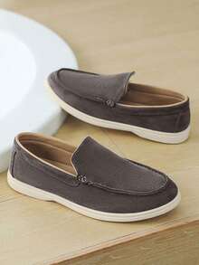 Salkin Mocassins mode homme, chaussures décontractées  de couleur unie, souples, confortables et respirantes, antidérapantes, plates, convenant pour le bureau, les fêtes, les mariages, grandes tailles, printemps/été/automne, plusieurs couleurs disponibles. Remarque : Taille petite, veuillez commander une taille au-dessus. Vieux argent - Gris foncé - Voir 2