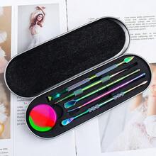 6 Pieces Wax Carving Tool Set, Double-Ended Carving Tool Stainless Steel Wax Sculpting Tools With 5ml Silicone Container Jar And Portable Metal Case For Wax Oil Clay Pottery, Rainbow Color - Rainbow - View 11