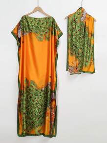 1 set nouveau Couvre-plage imprimé zèbre en faux soie pour femmes au printemps/été, écharpe en mousseline de soie convenant pour les voyages et l'usage quotidien