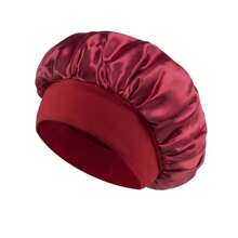 1pc Silk Bonnet For Sleeping, Satin Hair Bonnets, Soft Elastic Band Silk Sleep Cap, Silk Hair Wrap For Curly Hair Home Bathroom Decor Fall Decor Back To SchoolHair Bonnet