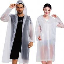 1pc Thickened Outdoor Sports Full Body Waterproof Raincoat, Long Sleeve Rain Jacket For Adults Cycling Hiking Fashion Poncho,Spring Summer Picks,Brides Maid Gifts,Room,Bedroom Decor,Beach,Travel,For Men,For Women,Vacation,Cute Stuff - Multicolor - View 1