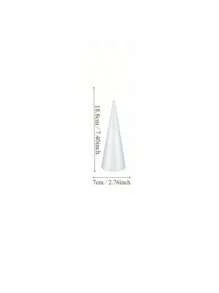 1pc Large Solid White Foam Cone, Art Craft DIY Holiday Supplies, Polystyrene (PS) Foam Christmas Tree, Birthday Scene Decoration, Event Props, Cone Accessory, Home Decor, Artificial Twinkle Christmas Tree Cone, Christmas Tree Cone, Christmas Decoration, New Year, Thanksgiving, Winter, Valentine's Day Handmade Gift