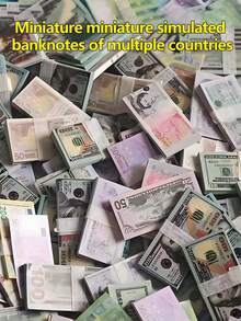 75 tờ tiền giả Euro & Đô la, Tiền giả Mini, Tiền xu đạo cụ, Đạo cụ phim, Đồ trang trí ngày lễ, Quà tặng vui nhộn, Origami, Tiền giả, Euro giả, Tiền xu giả, Giáng sinh, Halloween, Quà tặng trở lại trường - nhỏ - Xem 3