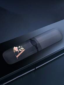 1pc Personalized Letter - & - Flower Toothbrush Case, A - Z Initials Customizable Travel Organizer, Keep Your Toothbrush Clean And Anytime, Anywhere! Travel Toothbrush Holder, Portable Toothbrush Cup Cover, Suitable For Travel, Camping, Business Travel And School, Multi-Purpose Toothbrush Cup,Hygienic Storage For Toothbrushes/Oral Care, Must - Have For Travel Enthusiasts & Personalized Style Lovers,Back To School,College Essentials - Black - View 10