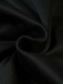 Men's Casual Solid Color Minimalist Hooded Sweatshirt Sweatshirt, Loose Fit Fleece Jacket, Spring/Autumn - Black - View 9