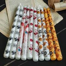 2 pezzi/25cm Candele a forma di fantasma per Ognissanti, candele di cera di soia senza fumo, con stile da zucca, per feste e raduni, decorazione per atmosfera horror, portacandele, candele da illuminazione, regalo creativo per le vacanze, con vari modelli disponibili