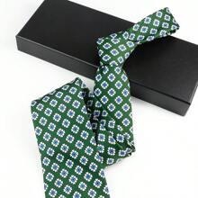 1 pieza Corbata clásica de moda a cuadros para hombre, adecuada para bodas, fiestas y regalos