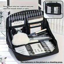 Back-To-School Gifts: Large-Capacity Pen Case, Multi-Layer Stationery Storage Bag, Desktop Organizing Box, Spacious Stationery Case, Portable Cosmetic Bag, Suitable For Office Desktop Organization, Available In Multiple Colors. The Large-Capacity Pen Holder Enables You To Store Your Belongings Neatly And Easily