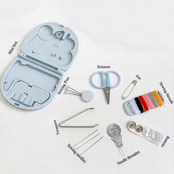 Mini Sewing Box Convenient Small Sewing Kit Sewing Tools Combination Set Hotel Supplies