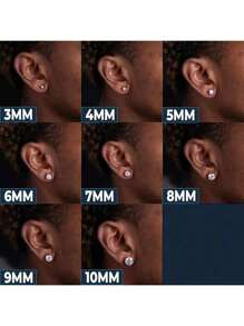 2pcs Butterfly Stud Earrings, Cubic Zirconia Double Layer Earrings, Hypoallergenic Simple Earrings For Men, Fashion Casual Pierced Earrings, Unisex Ear Cuff Earrings 2-8mm, Copper Zirconia Material, Stylish And Elegant, Suitable For Daily Wear And Parties