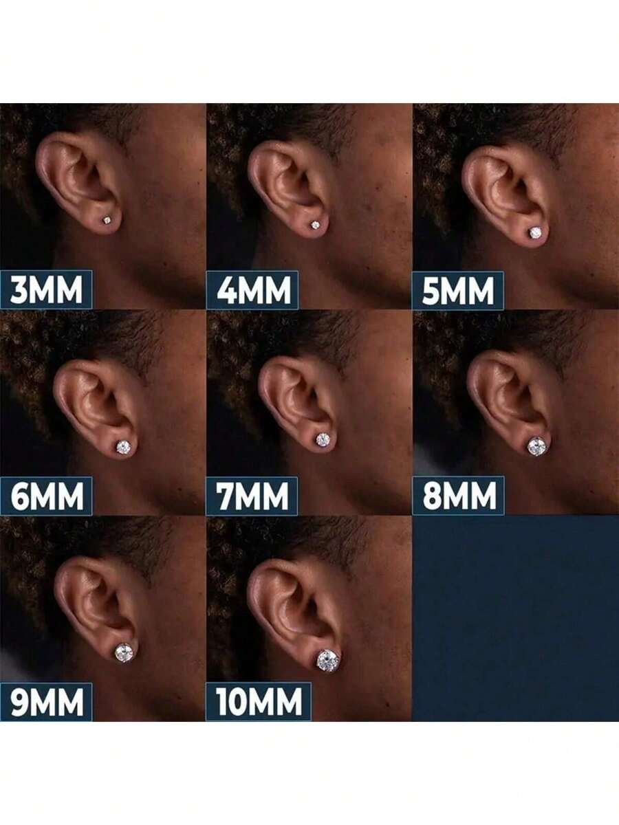 2pcs Butterfly Stud Earrings, Cubic Zirconia Double Layer Earrings, Hypoallergenic Simple Earrings For Men, Fashion Casual Pierced Earrings, Unisex Ear Cuff Earrings 2-8mm, Copper Zirconia Material, Stylish And Elegant, Suitable For Daily Wear And Parties