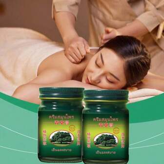 50克草本按摩膏，蕴含薄荷和茶树提取物——滋养平衡油脂配方，令肌肤水润，快速吸收，舒缓护理，每日使用不油腻。