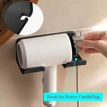 Hair Dryer Storage Rack, Portable Installation Without Punching, Bathroom Hair Dryer Hanging Rack, Multifunctional Bracket