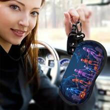 1 件，万圣节眼镜盒，月夜场景和女巫鬼屋/霓虹骷髅派对，家居必需品，眼镜用品，耐用收纳工具，时尚男女眼镜配件，眼镜 > 学校，便携式收纳袋，太阳镜收纳袋，趣味印花设计眼镜盒，送给朋友/亲戚的节日礼物，必备旅行收纳袋，独特的节日礼物 - 彩色 - 查看 9