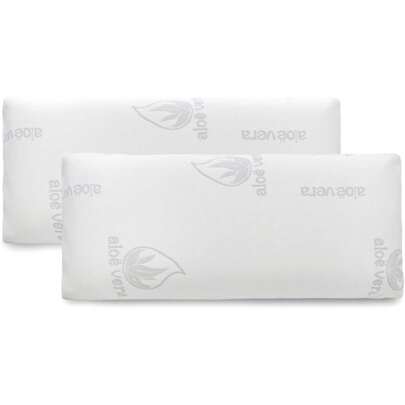 VOGRAC Almohada viscoelástica con núcleo 100% Viscoelástico, Tejido de Aloe Vera, Anti ácaros, Anti bacterias, Termorregulable y Ergonómica. Libera la presión Cervical