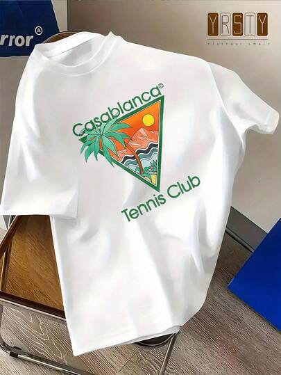 Hawaiian Shirt Men & James Arthur & Funny T Shirts & Shirts For Men & Men's Holiday Clothes & Valentine Day Tennis Club Printed Men's T-Shirts, Casual Round Neck And Short Sleeves, Comfortable Fit, Polyester T-Shirts, Gift Patterns Suitable For Adults, Summer Fashion.