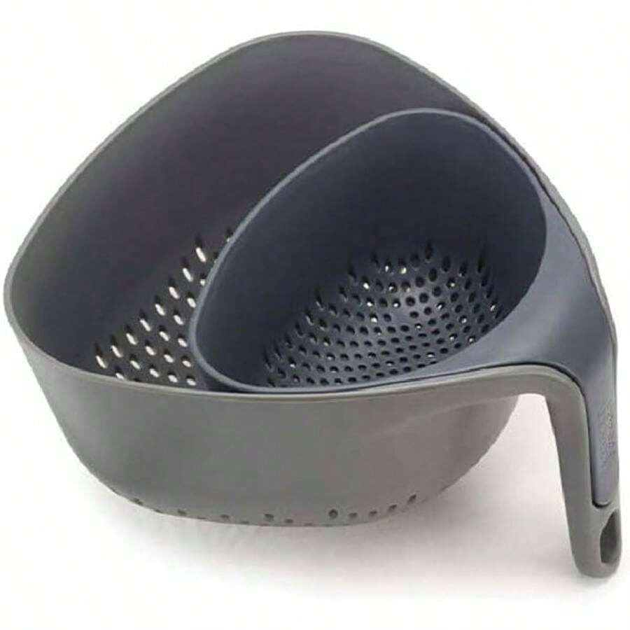 Joseph Joseph Nest Colanders Stackable Set With EasyPour Corners And Vertical Handle, 2pie, Gray - Gray - 查看 1