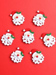 10/20pcs Santa Claus Decoration Felt Pieces, Christmas Snow Felt Pieces, Christmas Elk Felt Pieces, Christmas Throwing Felt Pieces, Christmas Table Decoration DIY Christmas Fabric Supplies - Multicolor - View 11