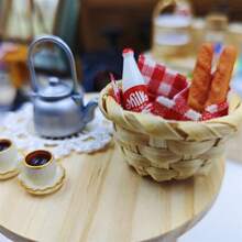 Miniature Milk, Bread, Egg, Basket Model Decor, BJD Micro Scene Realistic Accessories, Micro House Scene DIY, Collectible Gift For Hobbyists And Enthusiasts