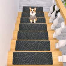 1/7/15 pièces Tapis d'escalier intérieur confortables et doux, tapis d'escalier, marches en bois, tapis antidérapants pour marches d'escalier, tapis antidérapants pour escaliers intérieurs en bois, tapis d'escalier autoadhésifs antidérapants, tapis d'escalier pour marches en bois, tapis de passage pour marches en bois, tapis d'escalier pour marches en bois intérieures