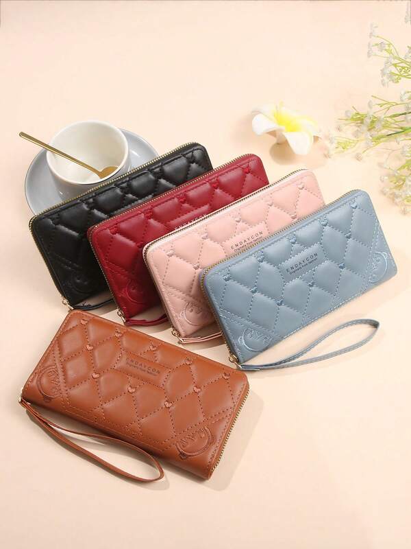 Multifunctional Versatile Leather Wallet, Large Capacity Phone Wallet, Long Women's Zipper Clutch Purse