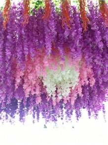 50 PIEZAS Guirnalda colgante de flores de seda de Wisteria artificial, decoración floral colgante perfecta para bodas, fiestas, cumpleaños, Navidad y hogares