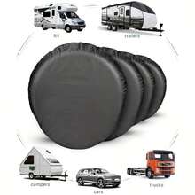 Juego de 4 cubiertas para neumáticos, protectores de ruedas anticorrosión para neumáticos de repuesto de coches, autocaravanas y vehículos de camping - Multicolor - Ver 7