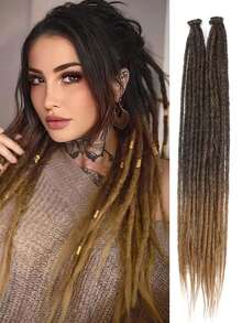 18 Inch / 24 Inch Dreadlock Extensions 0.6 Cm Width 20 Strands-Natural Black, Soft Hippie SE Dreads Synthetic Loc Extensions For Women And Men - Multicolor - View 28