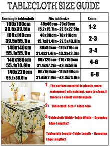 1PC  PVC+ non-woven lemon fruit printed tablecloth Kitchen living Room party use tablecloth - Multicolor - View 3