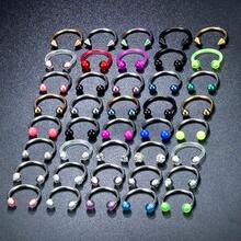 Horseshoe Septum Rings Surgical Steel Nose Piercing Jewelry 6mm-12mm - 16G-8MM-40個 - 查看 5