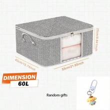 1 pieza Bolsa de almacenamiento especial para ropa, edredón, caja de almacenamiento para mudanza, bolsa de almacenamiento para dormitorio del hogar, caja de almacenamiento de gran capacidad para clasificar, ropa de temporada, caja de almacenamiento de ropa, cajón del hogar, armario plegable del dormitorio, armario, caja de clasificación de ropa interior, adecuado para bolsa de almacenamiento de vuelta al colegio, bolsa de almacenamiento multifuncional