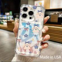 Funda para móvil con ranura para tarjetas. Compatible con phone 16, 15, 14, 13, 12 y 11. Permite guardar tarjetas y fotos. Diseño elegante y sencillo, transparente, esquinas reforzadas, anticaídas, con orificios para tarjetas. - Colores mixtos 1 - Ver 3
