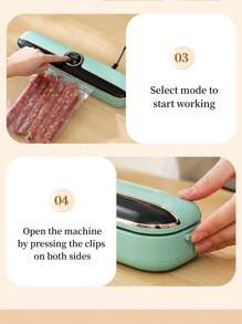 HYUNDAI Vacuum Sealer With 80Kpa Precision Suction Power, Food Sealer With Digital Timer, Dry & Moist Food Modes, Compact Design With 10 Vacuum Bags