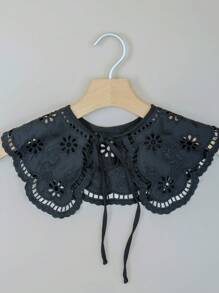 1 pieza Chal de moda versátil para mujer bordado con perlas de organza