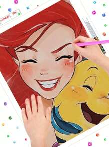 Disney El kit de Pintura de Diamantes 5D de Disney, para adultos principiantes, incluye pintura de diamantes 5D de Disney de diamante redondo completo, mosaico de cristal, artesanía, con un juego de herramientas, adecuado para decoración de pared del hogar, regalo de Acción de Gracias y Navidad para familia y amigos
